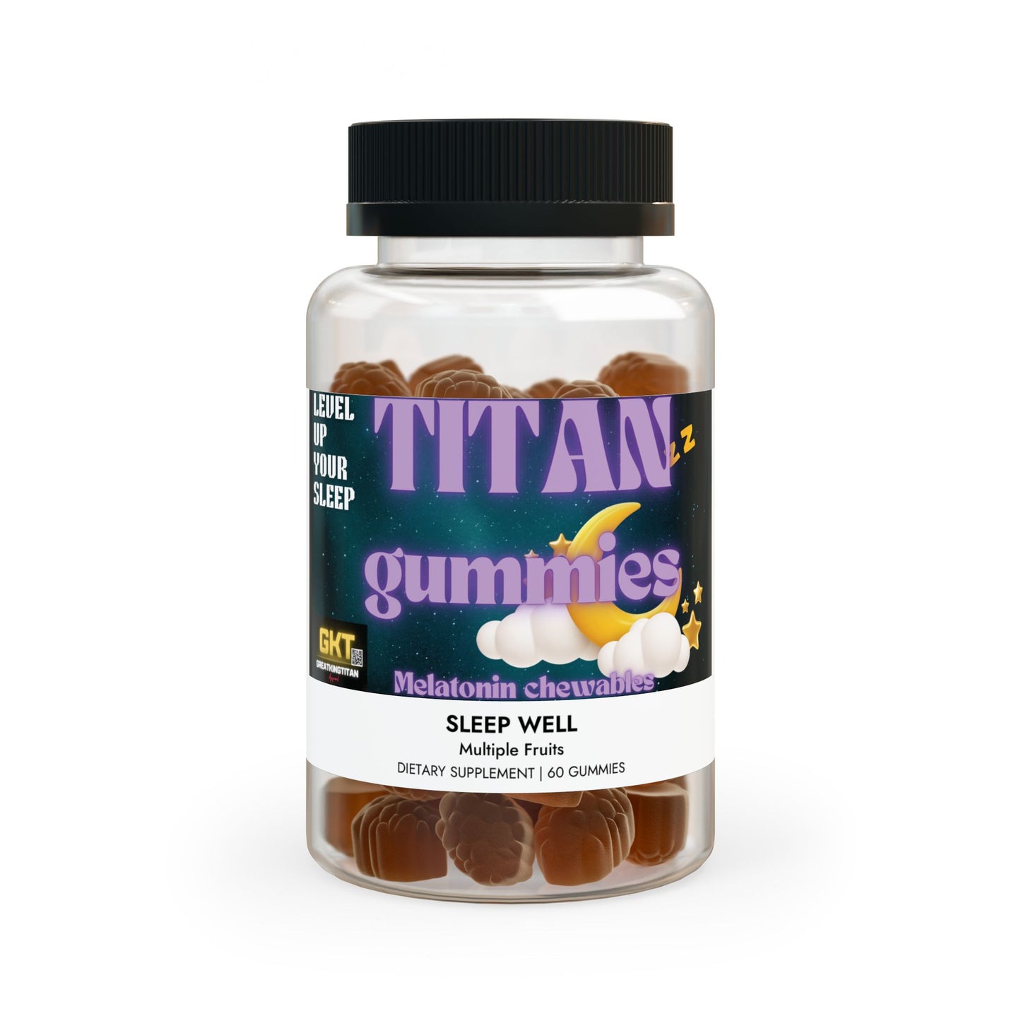 Level Up yor sleep Titan Sleep Well Gummies (60 Gummies)