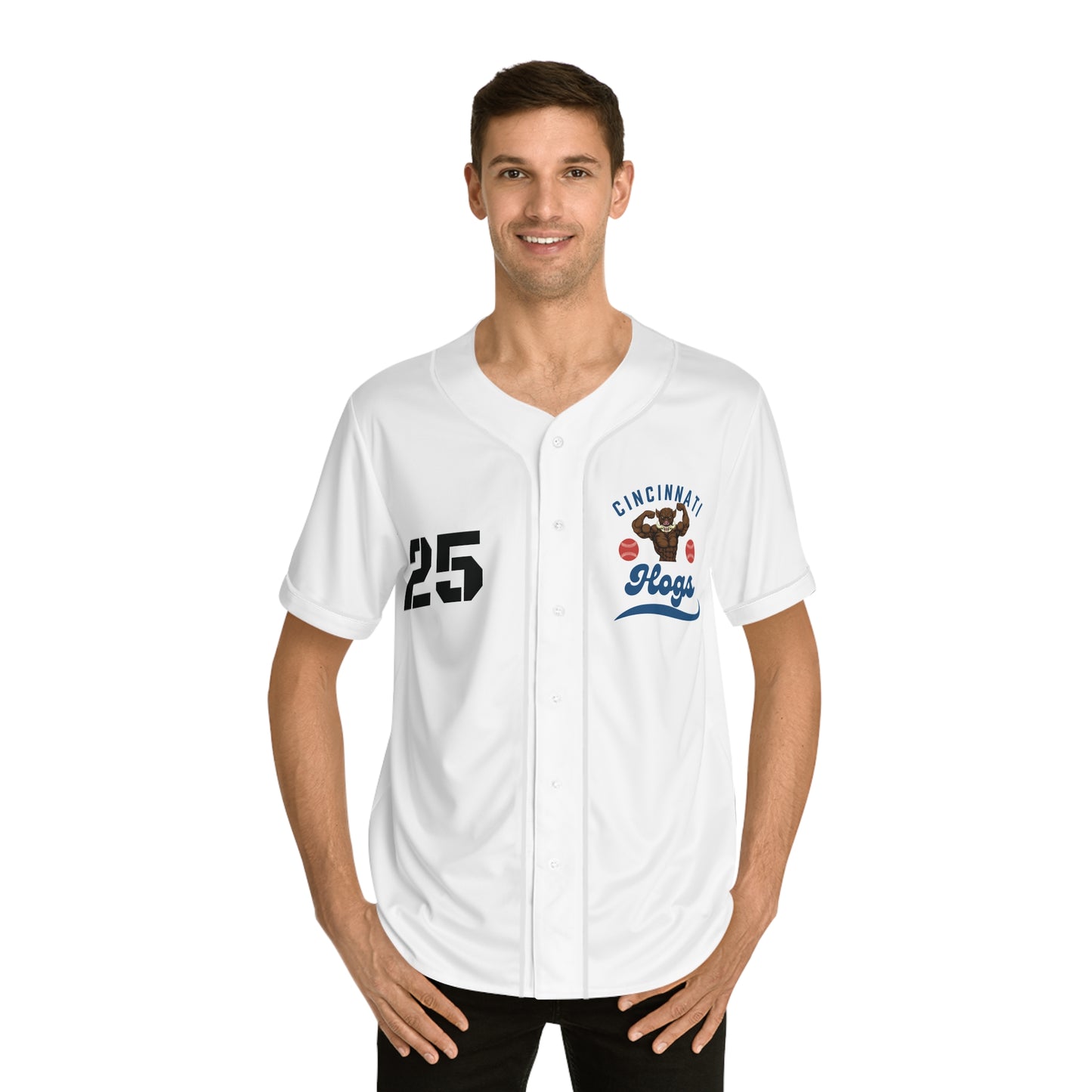 Cincinnati Hogs Men's Baseball Jersey - Titan #25